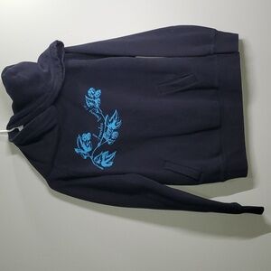 Founders Brewing hoodie women’s Sz S blue on blue two-tone two tone brew…